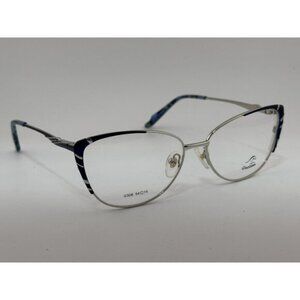 PRECISION - 0306 C6 54-15-138 Silver/Blue  Metal Glasses Frames